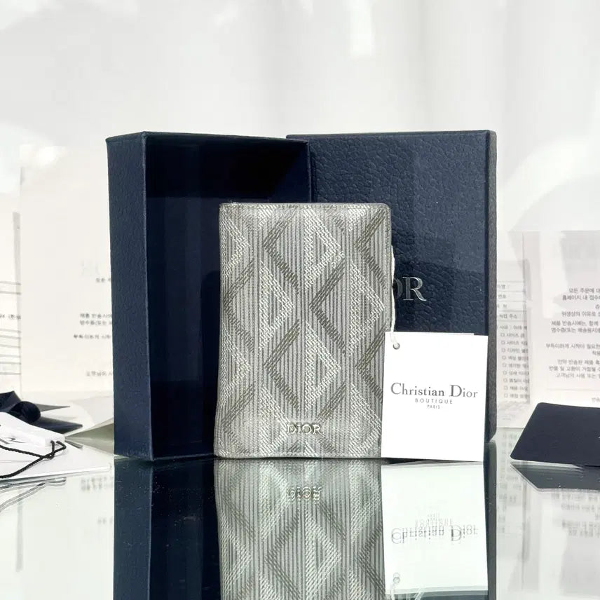 [BUNJANG] Dior CD Diamond Organizer Card Wallet - Gray / 디올 CD 다이아몬드 오거나이저 카드지갑 그레이