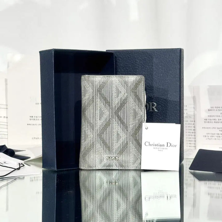[BUNJANG] Dior CD Diamond Organizer Card Wallet - Gray / 디올 CD 다이아몬드 오거나이저 카드지갑 그레이