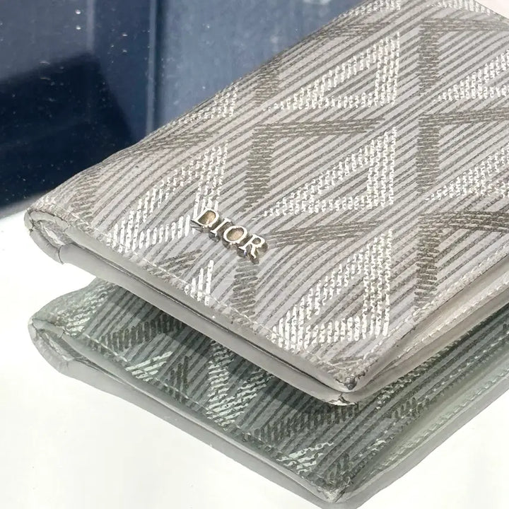 [BUNJANG] Dior CD Diamond Organizer Card Wallet - Gray / 디올 CD 다이아몬드 오거나이저 카드지갑 그레이