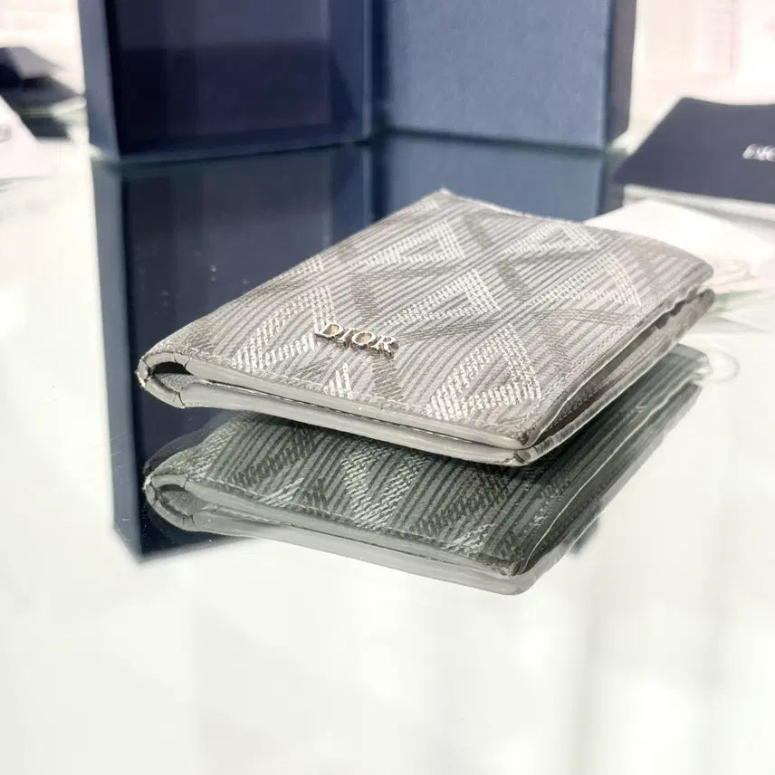 [BUNJANG] Dior CD Diamond Organizer Card Wallet - Gray / 디올 CD 다이아몬드 오거나이저 카드지갑 그레이