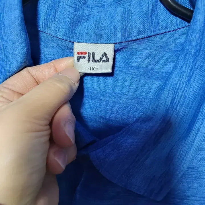 [BUNJANG] FILA Blue Short Sleeve Polo Shirt / 휠라 FILA 블루 반팔 폴로티 110 사이즈
