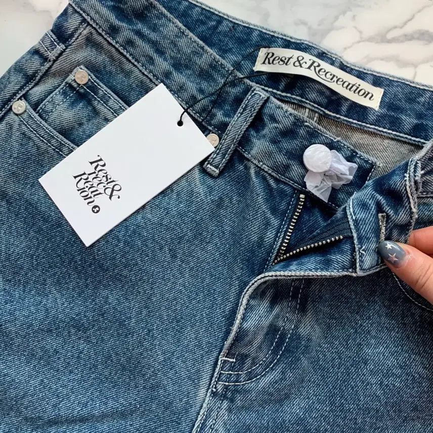 [BUNJANG] Rest &amp; Recreation Low Rise Stitch Jeans / XS / 레스트앤레크레이션 LOW RISE STITCH JEANS / XS 사이즈