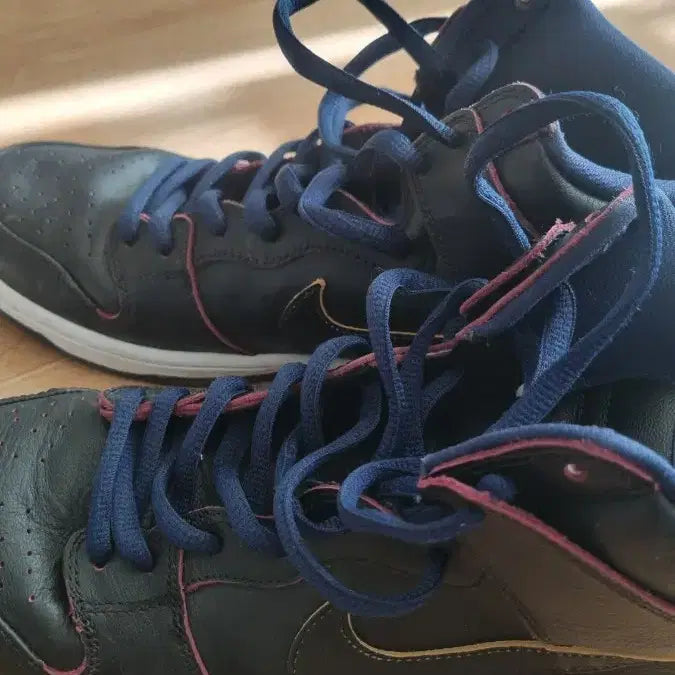 [BUNJANG] Nike SB Dunk High Black Navy Sneakers / 나이키 SB 덩크 하이 블랙 네이비290