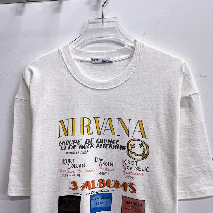 [BUNJANG] Nirvana Printed T-shirt (Free Size) / [새상품] 너바나 앨범 프린팅 반팔티 (FREE) AF434
