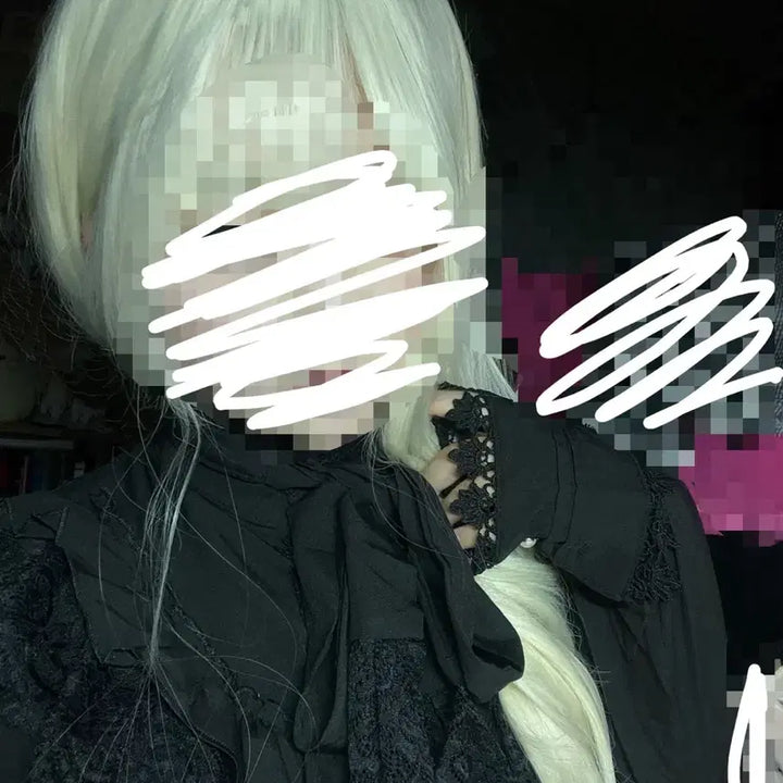 [BUNJANG] Vintage Gothic Lolita Blouse and Skirt Set / 빈티지 고스로리 블라우스 스커트 세트