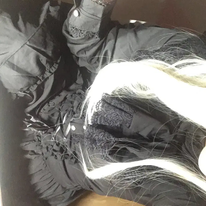 [BUNJANG] Vintage Gothic Lolita Blouse and Skirt Set / 빈티지 고스로리 블라우스 스커트 세트