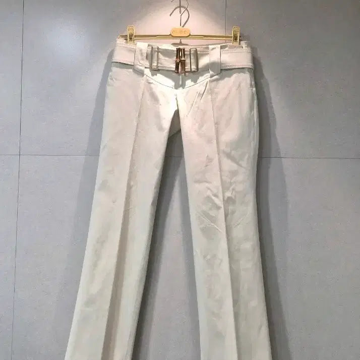 [BUNJANG] Gucci Gold Buckle Wide Pants / GUCCI 구찌 정품 여성 벨트 와이드 팬츠