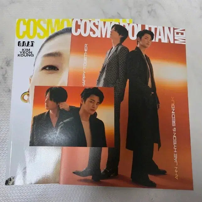 [BUNJANG] Cosmopolitan Magazine with Ahn Jae-hyun &amp; Seo In-guk Special Edition Postcard / 코스모폴리탄 안재현 서인국 화보 잡지 특전 엽서