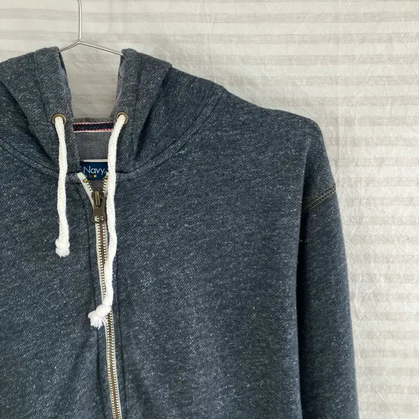 [BUNJANG] Vintage Noise Gray Stitch Hooded Zip-up Jacket / 빈티지 노이즈 그레이 스티치 후드 집업 976 y2k 스트릿 갸루 펑키