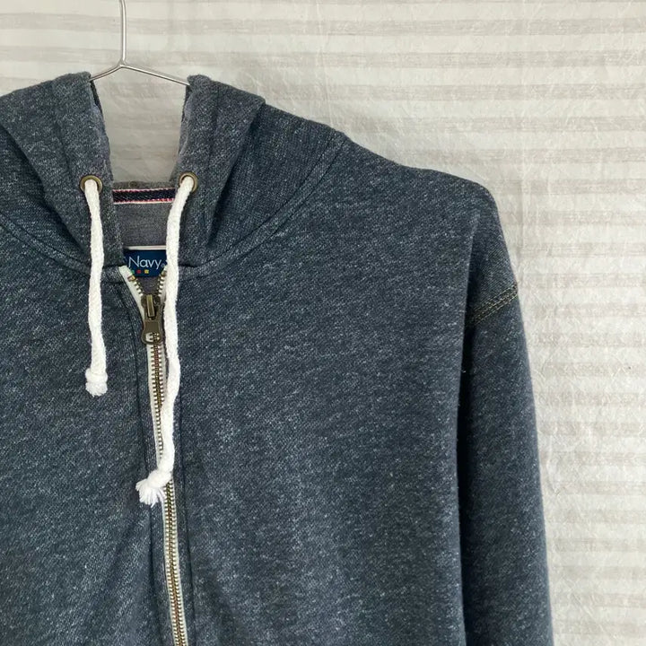 [BUNJANG] Vintage Noise Gray Stitch Hooded Zip-up Jacket / 빈티지 노이즈 그레이 스티치 후드 집업 976 y2k 스트릿 갸루 펑키