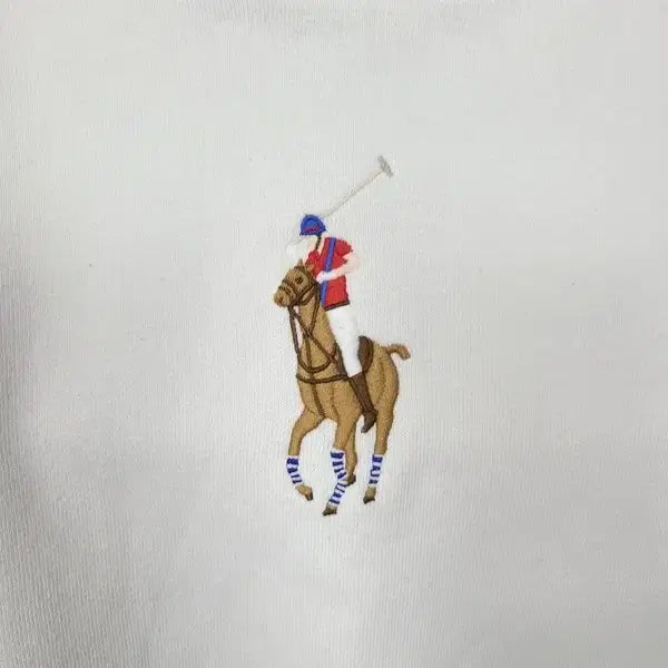 [BUNJANG] Polo Ralph Lauren Big Logo White Hoodie M / 폴로 랄프로렌 빅로고 화이트 후드티 M