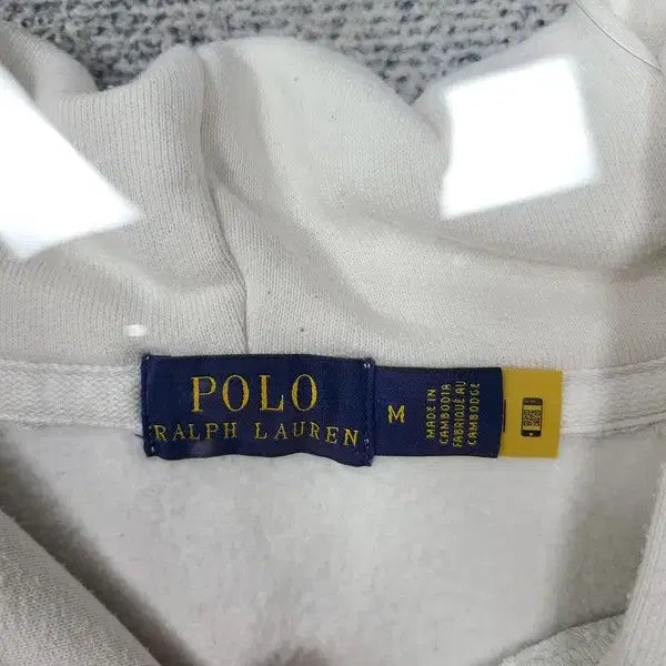 [BUNJANG] Polo Ralph Lauren Big Logo White Hoodie M / 폴로 랄프로렌 빅로고 화이트 후드티 M