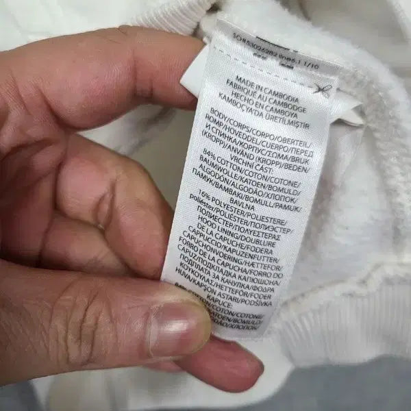[BUNJANG] Polo Ralph Lauren Big Logo White Hoodie M / 폴로 랄프로렌 빅로고 화이트 후드티 M