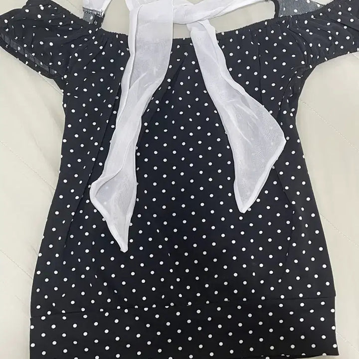 [BUNJANG] Cecil McBee Dot Scarf Top / 세실맥비 도트 스카프 탑
