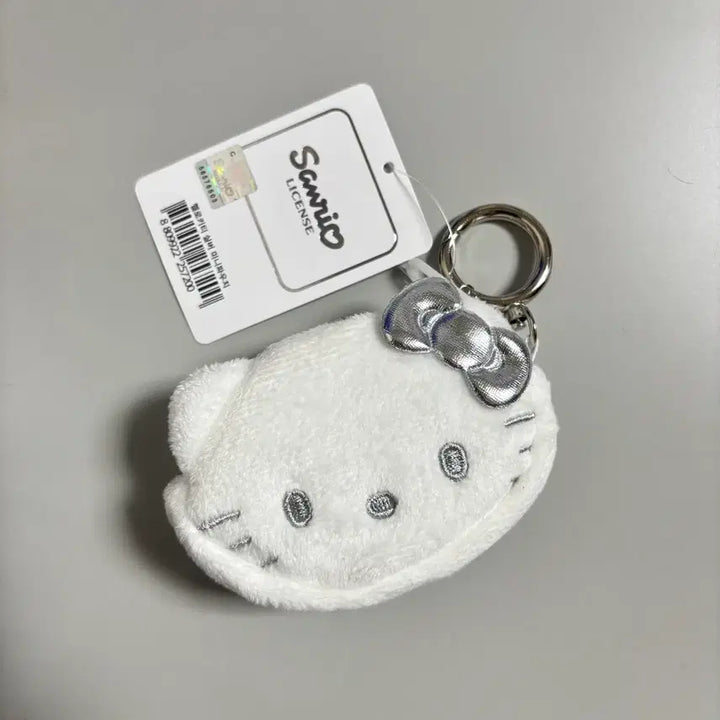 [BUNJANG] Sanrio Hello Kitty Silver Face Mini Pouch Keychain / 정품 산리오 헬로키티 실버 페이스 미니 파우치 키링