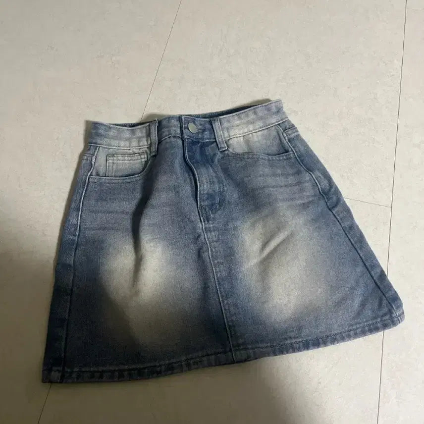 [BUNJANG] Vintage Denim Mini Skirt S / 빈티지 워싱 데님 미니스커트 s
