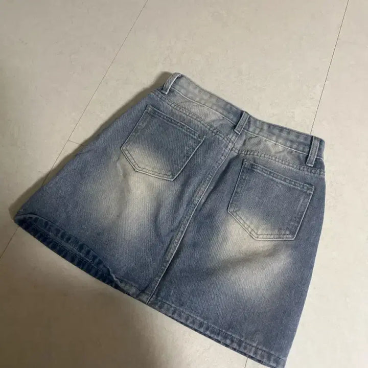 [BUNJANG] Vintage Denim Mini Skirt S / 빈티지 워싱 데님 미니스커트 s