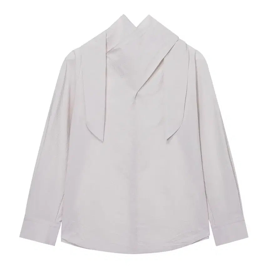 [SOLD OUT] [새상품] 루에브르 드레이프 넥 블라우스 (라이트 토프)