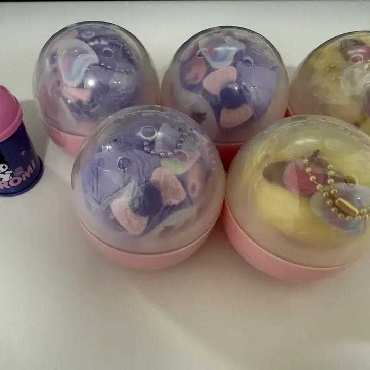 [BUNJANG] Sanrio Crepe Mascot Gacha Keyring - Pompompurin, Kuromi / 산리오 크레페 마스코트 가챠 키링 폼폼푸린, 쿠로미