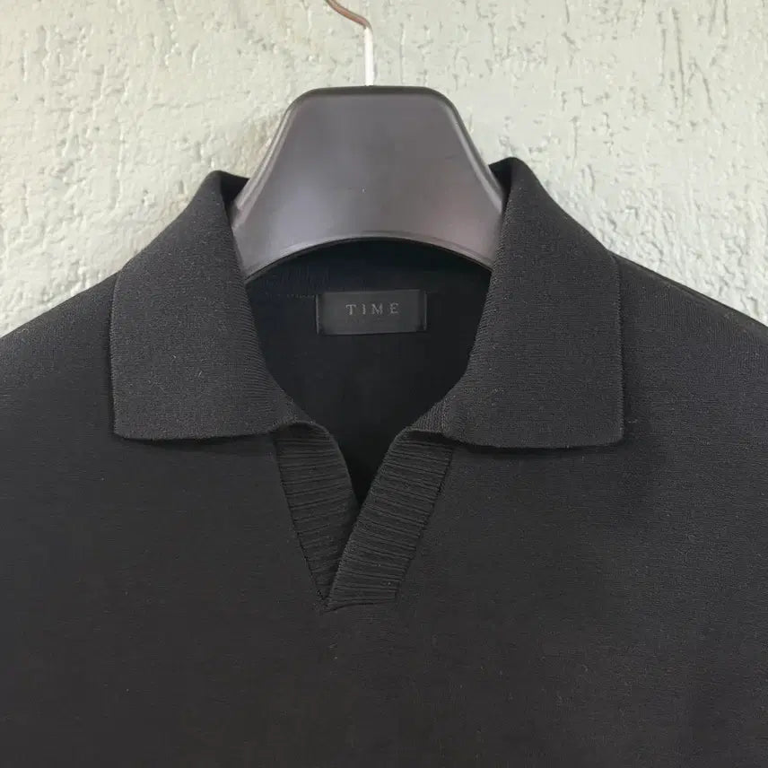 [BUNJANG] Time Homme 21SS Long Sleeve Black PK Shirt / 타임옴므 21ss 긴팔 블랙 PK 100사이즈
