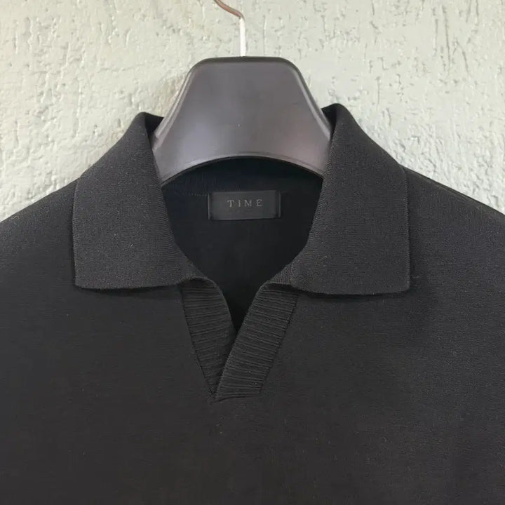 [BUNJANG] Time Homme 21SS Long Sleeve Black PK Shirt / 타임옴므 21ss 긴팔 블랙 PK 100사이즈