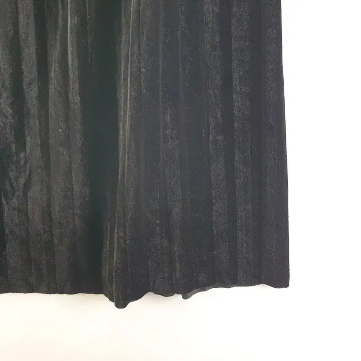 [BUNJANG] Black Velvet Flare Long Skirt / 여성FREE 블랙 벨뱃 플레어 롱스커트 M3487