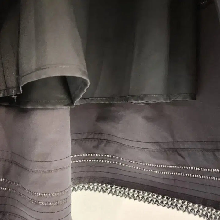 [BUNJANG] Premium Pleated Lace Long Skirt / [연베이지/차콜] 핀턱 레이스 롱스커트 / 고퀄리티 프리미엄 플레어 치마