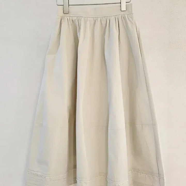 [BUNJANG] Premium Pleated Lace Long Skirt / [연베이지/차콜] 핀턱 레이스 롱스커트 / 고퀄리티 프리미엄 플레어 치마