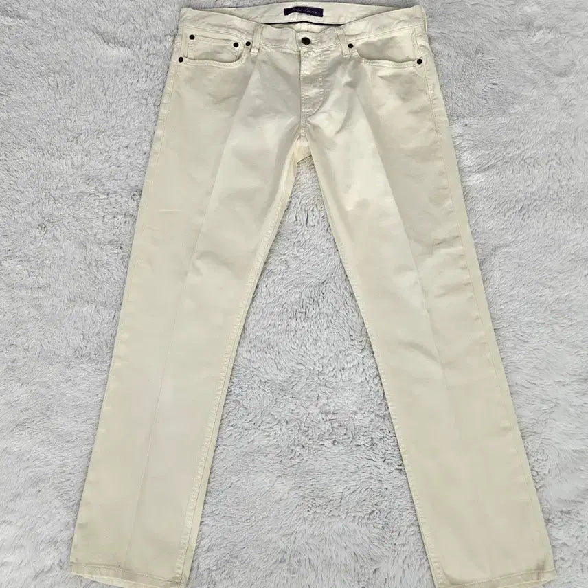 [BUNJANG] Ralph Lauren Purple Label Off-White Denim Pants / 랄프로렌 퍼플라벨 오프화이트 데님 팬츠
