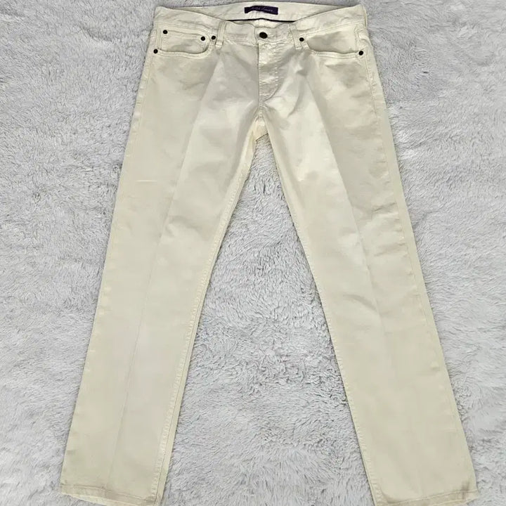 [BUNJANG] Ralph Lauren Purple Label Off-White Denim Pants / 랄프로렌 퍼플라벨 오프화이트 데님 팬츠