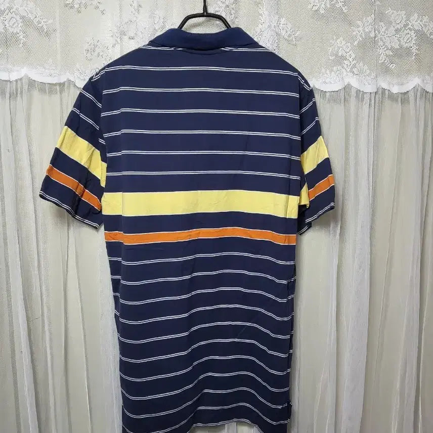 [BUNJANG] Polo Ralph Lauren Striped Polo Shirt / 폴로 스트라이프 카라티 네이비