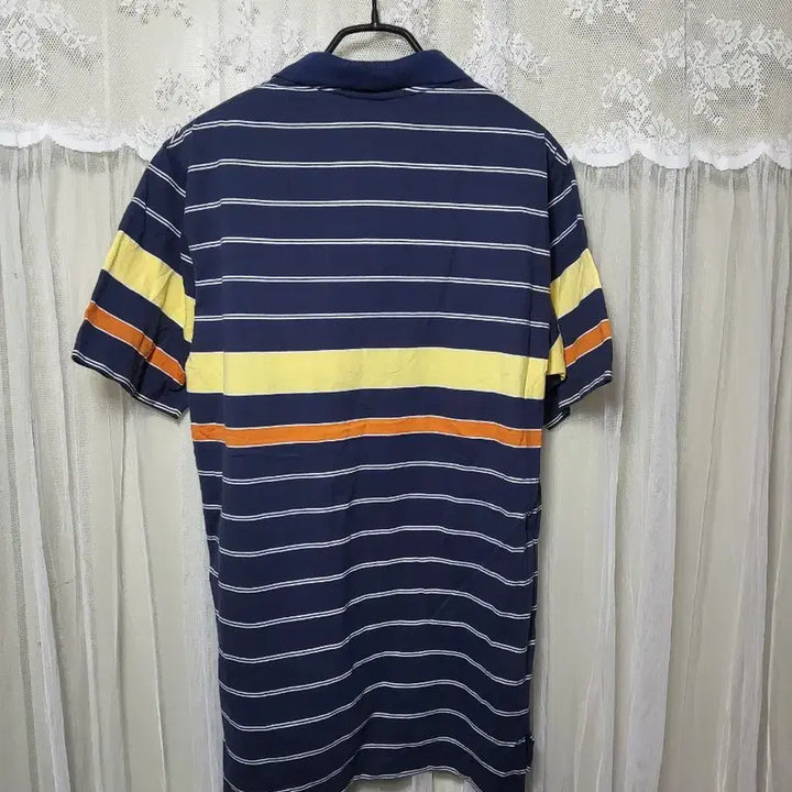 [BUNJANG] Polo Ralph Lauren Striped Polo Shirt / 폴로 스트라이프 카라티 네이비