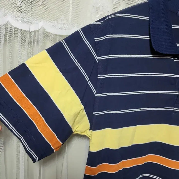 [BUNJANG] Polo Ralph Lauren Striped Polo Shirt / 폴로 스트라이프 카라티 네이비
