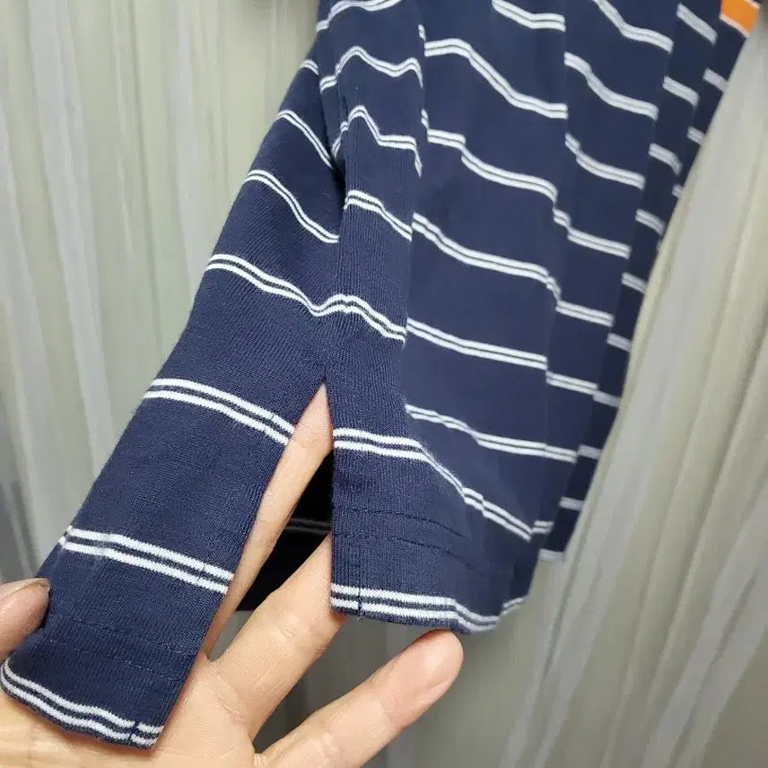 [BUNJANG] Polo Ralph Lauren Striped Polo Shirt / 폴로 스트라이프 카라티 네이비