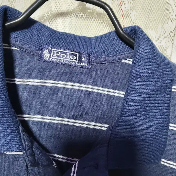 [BUNJANG] Polo Ralph Lauren Striped Polo Shirt / 폴로 스트라이프 카라티 네이비