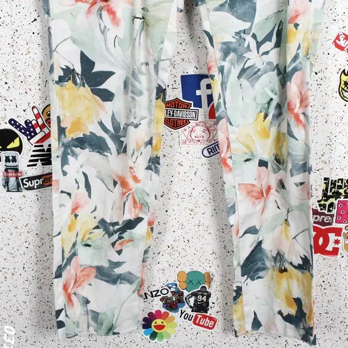 [BUNJANG] Zara Floral Pants / 여성28/ 자라 플로럴 팬츠 바지 IV 3-98