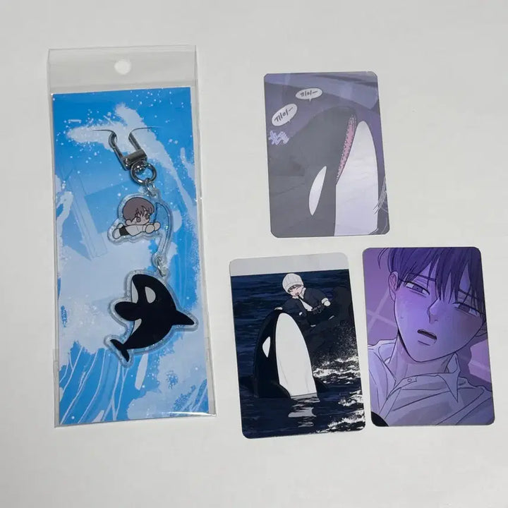 [BUNJANG] Sajunghaeil Orca Hunting Law Keychain &amp; Photocard Bundle Set / 사건명해일 범고래사냥법 키링, 포카 일괄