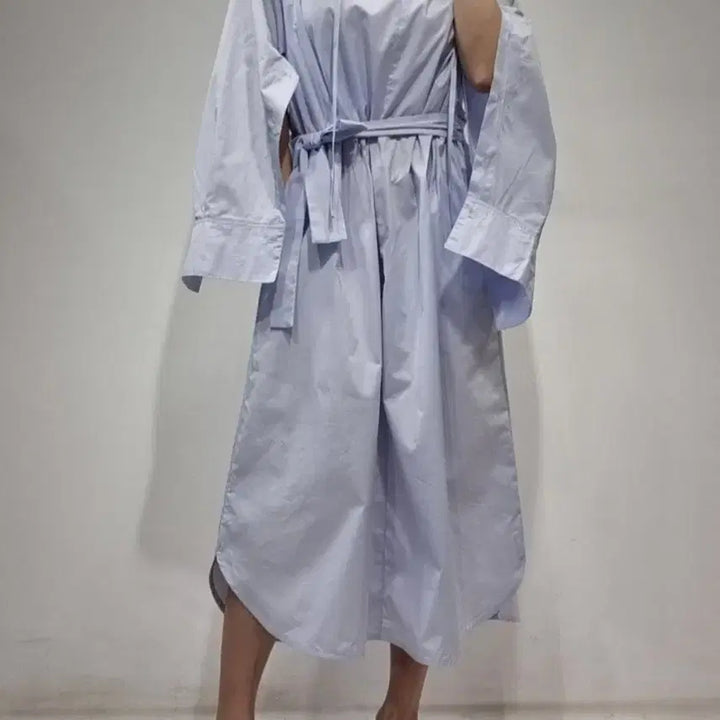 [BUNJANG] Cotton Cape Dress / 코튼 케이프 원피스 / 봄 여름 원피스 유니크 롱원피스 가족사진 하객룩