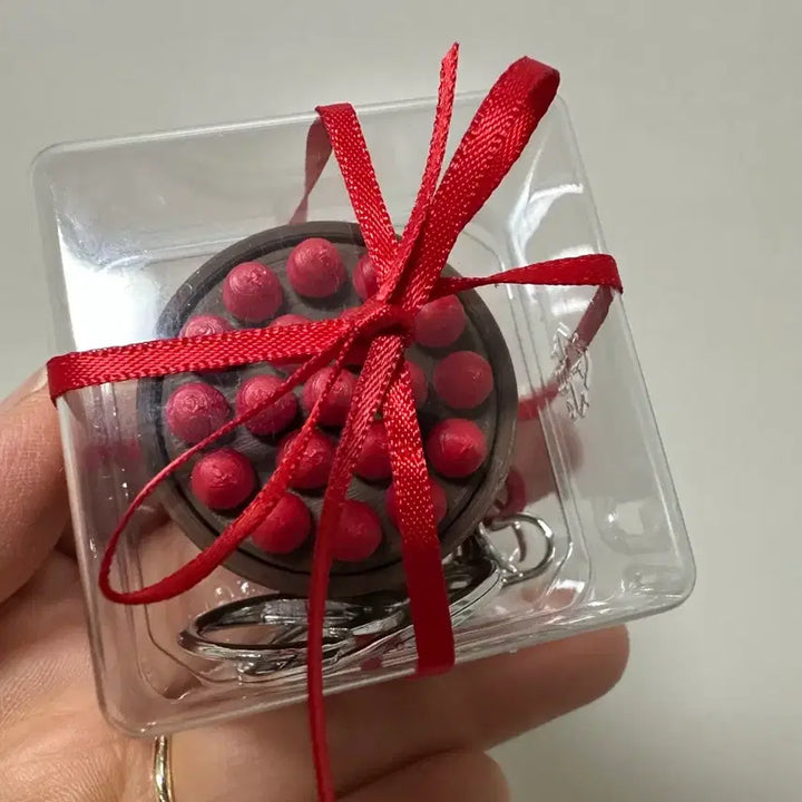 [BUNJANG] Twosome Cake Keycap Keyring with Clicker and Ribbon / 투썸케익 키캡 키링 클리커 리본 키링 포장 선물
