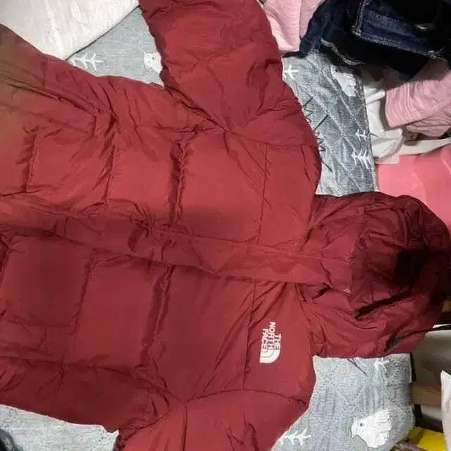 [BUNJANG] The North Face Burgundy Padded Jacket / 노스페이스 버건디 빨강 패딩 제발 사주세요...돈없어요
