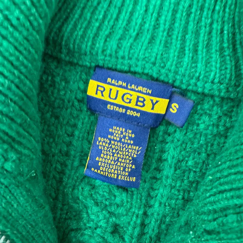 [BUNJANG] Polo Ralph Lauren Rugby Cable Two-Way Knit Zip-up / 여성용 S 폴로 랄프로렌 럭비 케이블 투웨이 니트 집업
