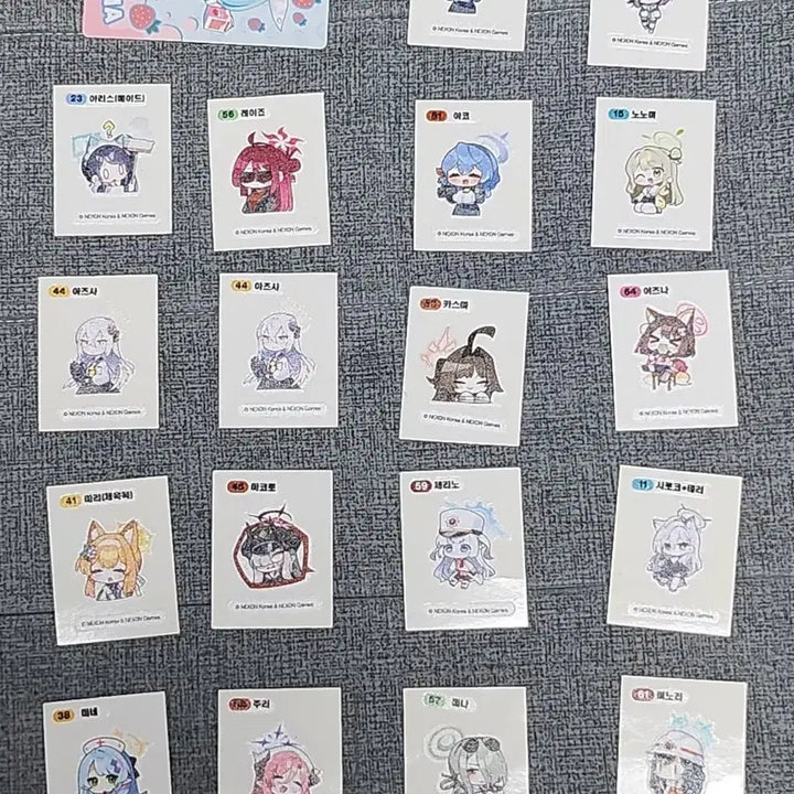 [BUNJANG] Blue Archive GS25 Sticker Bundle / 블루아카이브 띠부씰 gs25 일괄