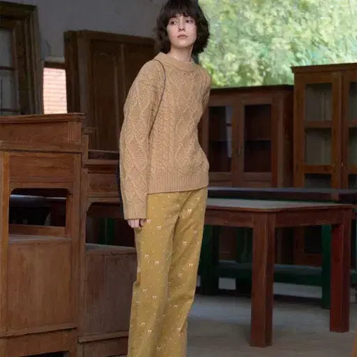 [BUNJANG] Voca Vaca Ribbon Pants / 여성L/ 보카바카 리본 팬츠 바지 BG 3-101