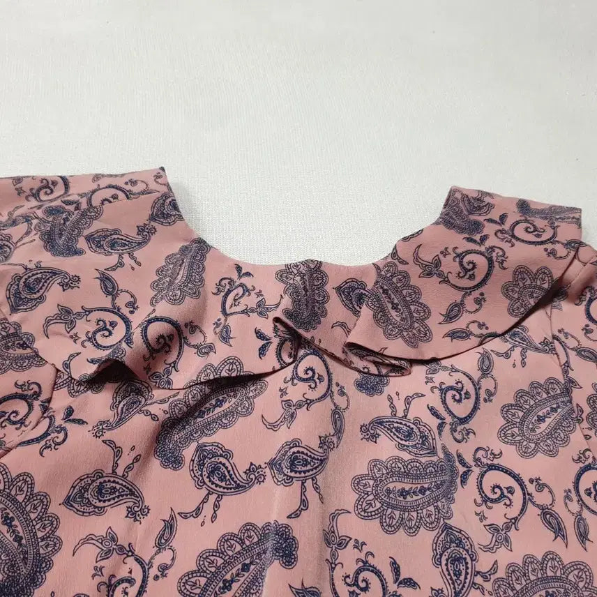 [BUNJANG] AAV Paisley Pink Long Dress / AAV 페이즐리 핑크 롱 원피스 프릴 카라 S 여성85