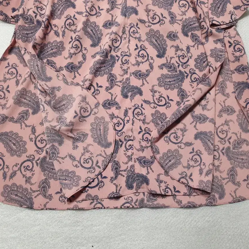 [BUNJANG] AAV Paisley Pink Long Dress / AAV 페이즐리 핑크 롱 원피스 프릴 카라 S 여성85