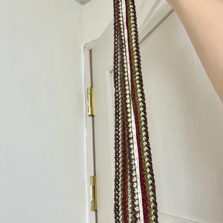 [BUNJANG] Handmade Wool 100% Crochet Crossbody Bag / 울100 핸드메이드 모칠라백 크로스백 복조리 가방