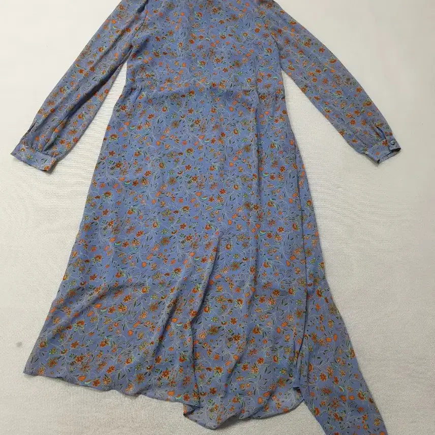 [BUNJANG] AVV COLLECTION Chiffon Floral Asymmetrical Long Dress / AVV COLLECTION 쉬폰 플라워 롱 언발 원피스 여성85