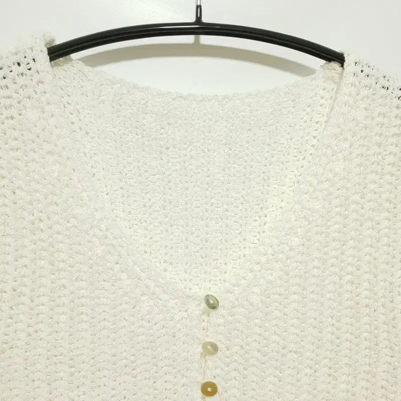 [BUNJANG] F Ivory Crop Cardigan / 여름 크롭 가디건 F 아이보리_i3991