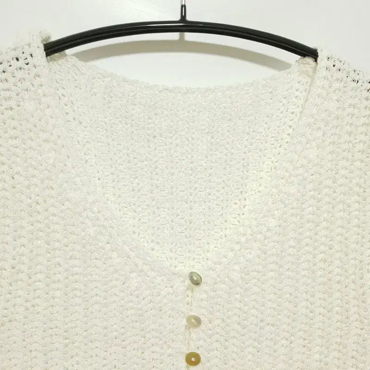 [BUNJANG] F Ivory Crop Cardigan / 여름 크롭 가디건 F 아이보리_i3991