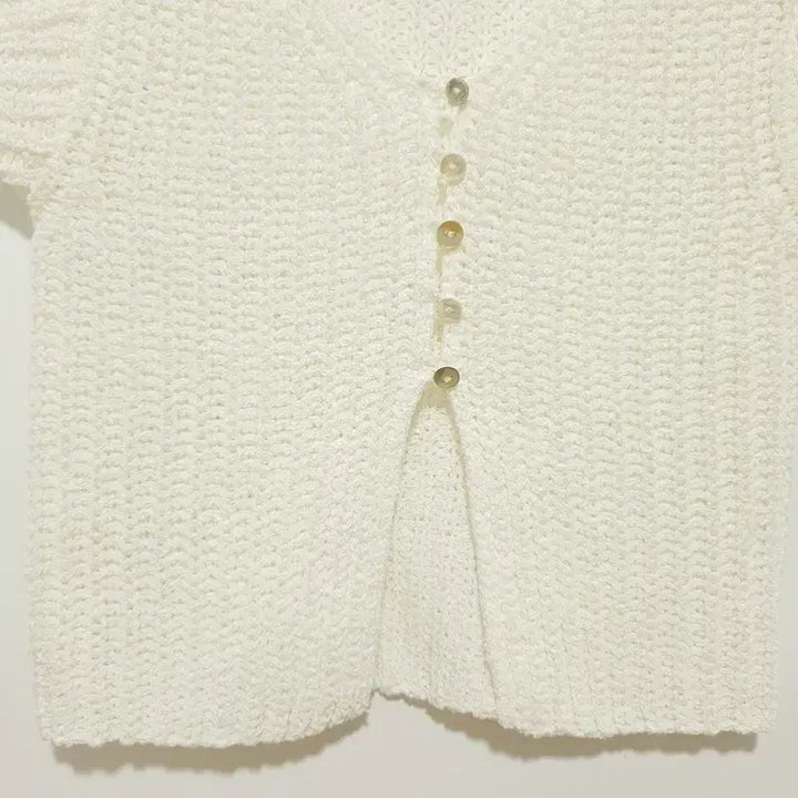 [BUNJANG] F Ivory Crop Cardigan / 여름 크롭 가디건 F 아이보리_i3991